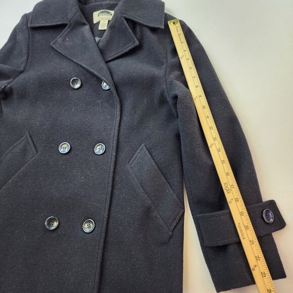 Mark Reed Jacket Coat Pure Wool Black 8 Longline Midi Classy Vintage Old Money - Picture 10 of 12